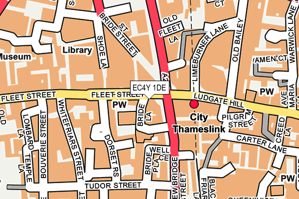 EC4Y 1DE map - OS OpenMap – Local (Ordnance Survey)