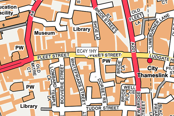 EC4Y 1HY map - OS OpenMap – Local (Ordnance Survey)