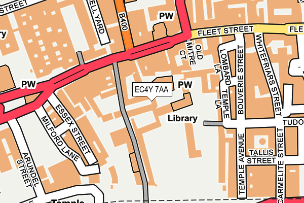 EC4Y 7AA map - OS OpenMap – Local (Ordnance Survey)