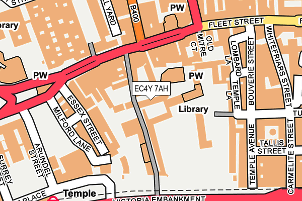 EC4Y 7AH map - OS OpenMap – Local (Ordnance Survey)