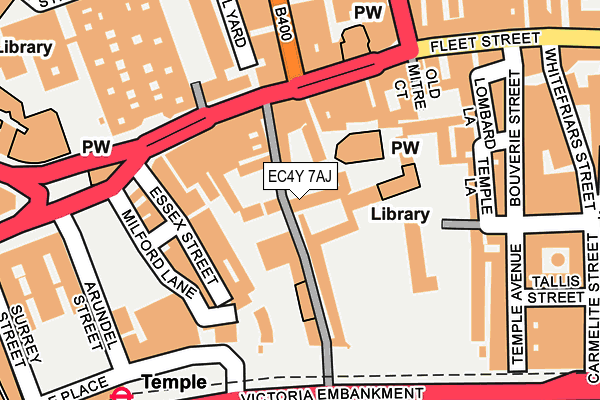 EC4Y 7AJ map - OS OpenMap – Local (Ordnance Survey)