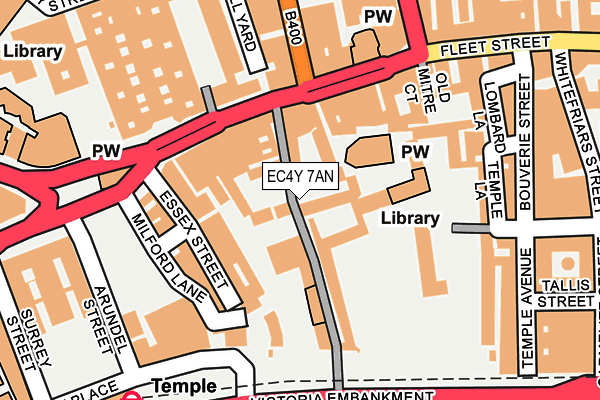EC4Y 7AN map - OS OpenMap – Local (Ordnance Survey)