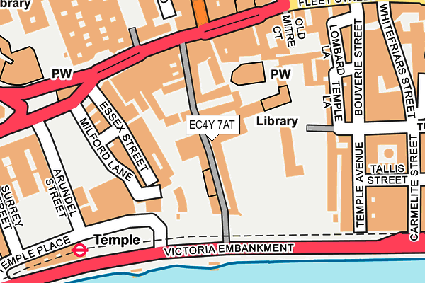 EC4Y 7AT map - OS OpenMap – Local (Ordnance Survey)