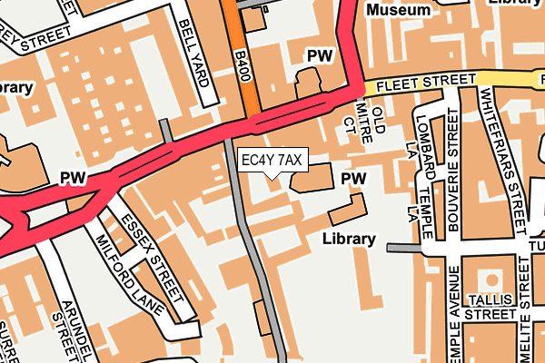 EC4Y 7AX map - OS OpenMap – Local (Ordnance Survey)