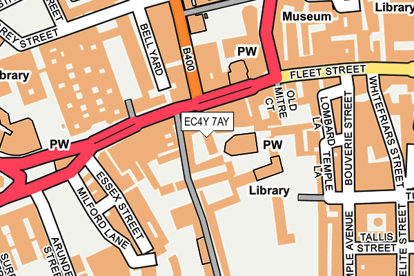 EC4Y 7AY map - OS OpenMap – Local (Ordnance Survey)