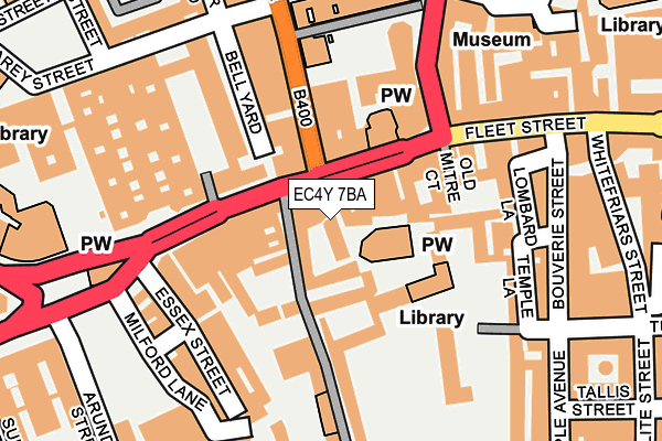 EC4Y 7BA map - OS OpenMap – Local (Ordnance Survey)