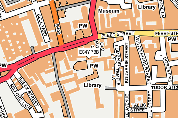 EC4Y 7BB map - OS OpenMap – Local (Ordnance Survey)