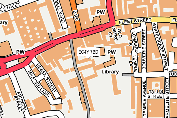 EC4Y 7BD map - OS OpenMap – Local (Ordnance Survey)