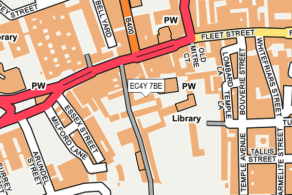 EC4Y 7BE map - OS OpenMap – Local (Ordnance Survey)