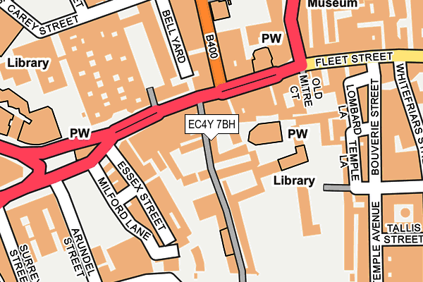 EC4Y 7BH map - OS OpenMap – Local (Ordnance Survey)