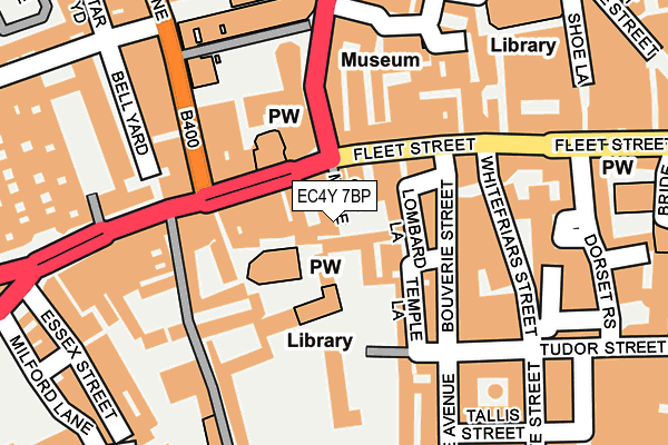 EC4Y 7BP map - OS OpenMap – Local (Ordnance Survey)