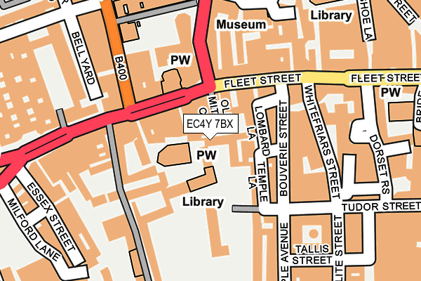 EC4Y 7BX map - OS OpenMap – Local (Ordnance Survey)