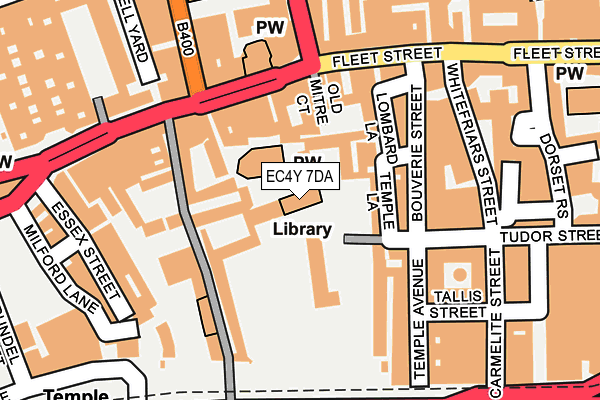 EC4Y 7DA map - OS OpenMap – Local (Ordnance Survey)