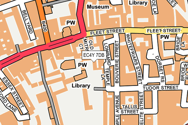 EC4Y 7DB map - OS OpenMap – Local (Ordnance Survey)