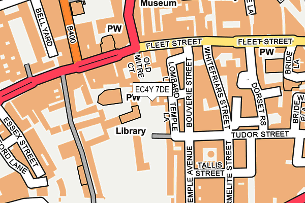 EC4Y 7DE map - OS OpenMap – Local (Ordnance Survey)
