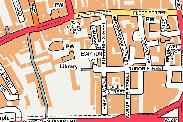 EC4Y 7DN map - OS OpenMap – Local (Ordnance Survey)