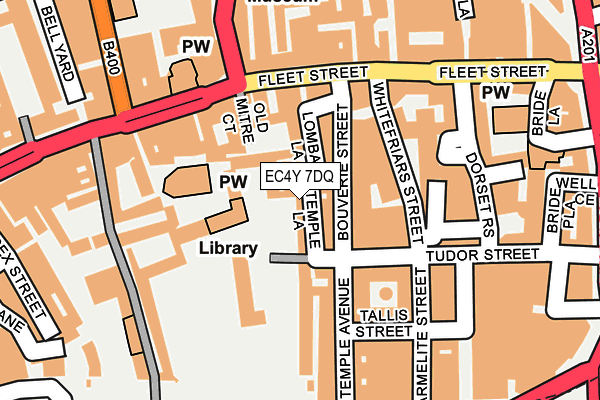 EC4Y 7DQ map - OS OpenMap – Local (Ordnance Survey)
