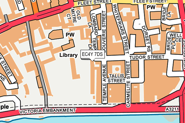 EC4Y 7DS map - OS OpenMap – Local (Ordnance Survey)