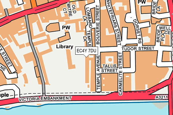 EC4Y 7DU map - OS OpenMap – Local (Ordnance Survey)