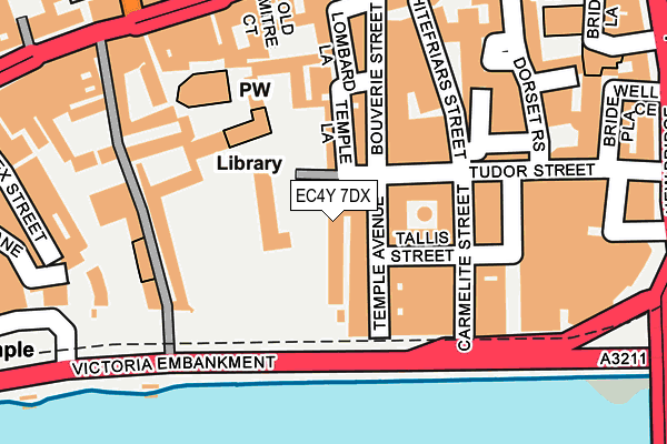 EC4Y 7DX map - OS OpenMap – Local (Ordnance Survey)