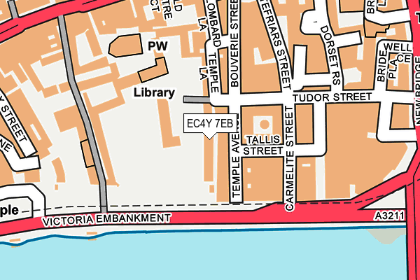 EC4Y 7EB map - OS OpenMap – Local (Ordnance Survey)
