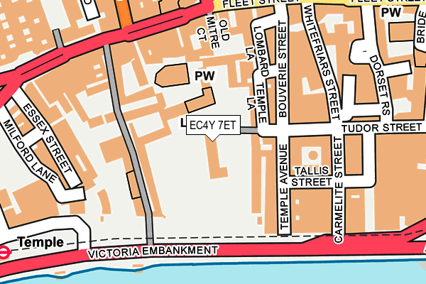 EC4Y 7ET map - OS OpenMap – Local (Ordnance Survey)