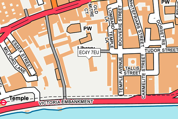 EC4Y 7EU map - OS OpenMap – Local (Ordnance Survey)