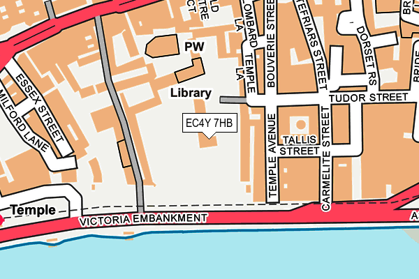 EC4Y 7HB map - OS OpenMap – Local (Ordnance Survey)