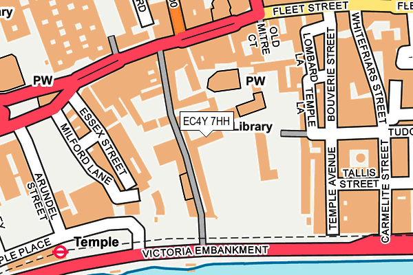 EC4Y 7HH map - OS OpenMap – Local (Ordnance Survey)