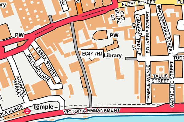 EC4Y 7HJ map - OS OpenMap – Local (Ordnance Survey)