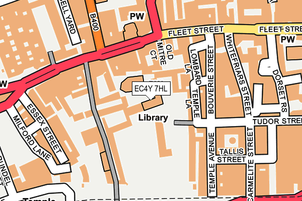 EC4Y 7HL map - OS OpenMap – Local (Ordnance Survey)