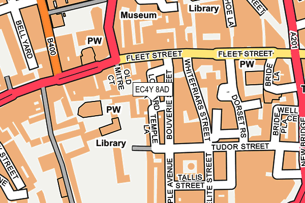 EC4Y 8AD map - OS OpenMap – Local (Ordnance Survey)