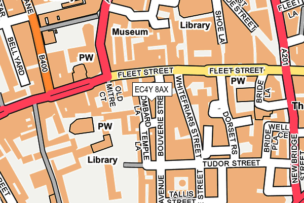 EC4Y 8AX map - OS OpenMap – Local (Ordnance Survey)