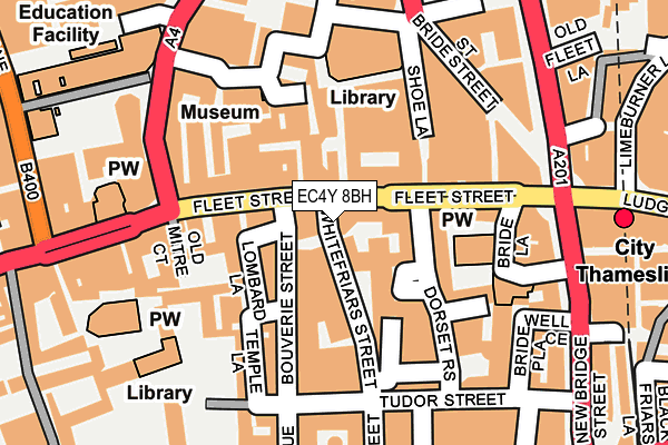EC4Y 8BH map - OS OpenMap – Local (Ordnance Survey)