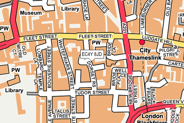 EC4Y 8JD map - OS OpenMap – Local (Ordnance Survey)