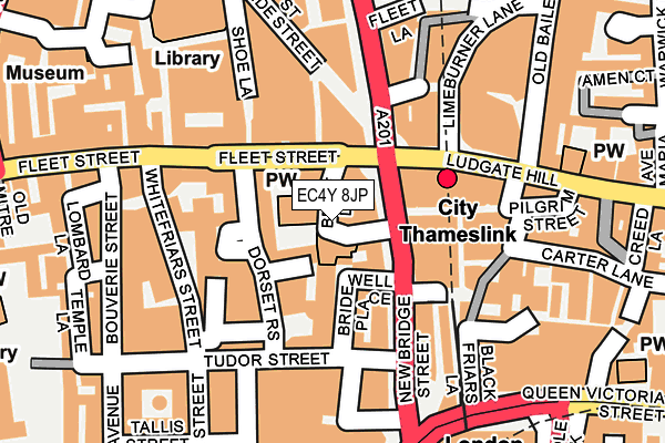 EC4Y 8JP map - OS OpenMap – Local (Ordnance Survey)