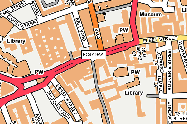 EC4Y 9AA map - OS OpenMap – Local (Ordnance Survey)