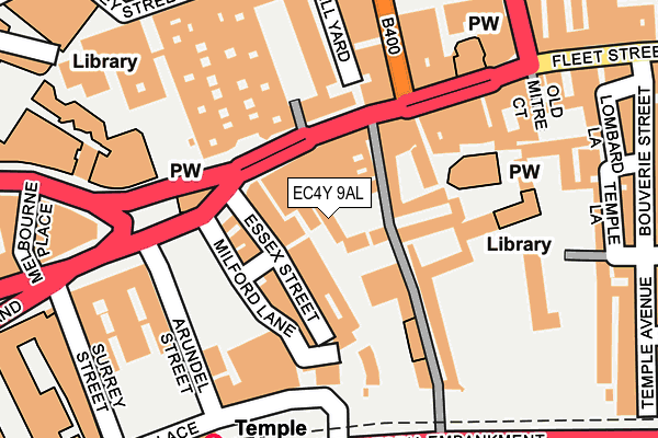 EC4Y 9AL map - OS OpenMap – Local (Ordnance Survey)