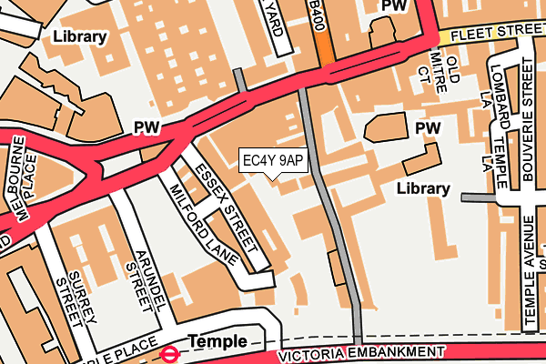 EC4Y 9AP map - OS OpenMap – Local (Ordnance Survey)