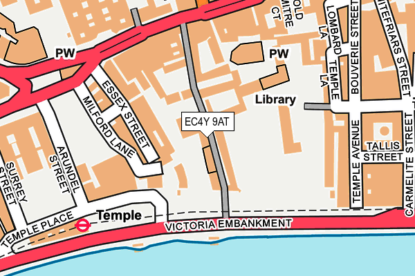 EC4Y 9AT map - OS OpenMap – Local (Ordnance Survey)