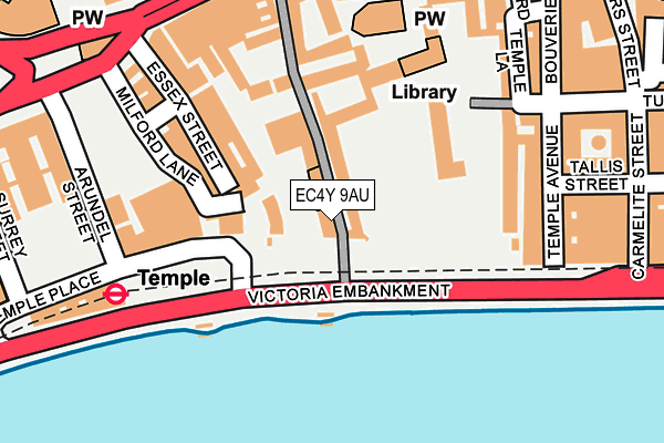 EC4Y 9AU map - OS OpenMap – Local (Ordnance Survey)