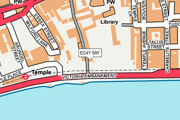 EC4Y 9AY map - OS OpenMap – Local (Ordnance Survey)