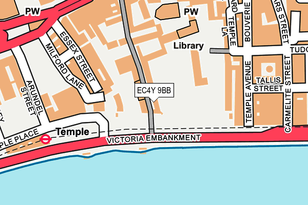 EC4Y 9BB map - OS OpenMap – Local (Ordnance Survey)
