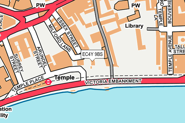 EC4Y 9BS map - OS OpenMap – Local (Ordnance Survey)