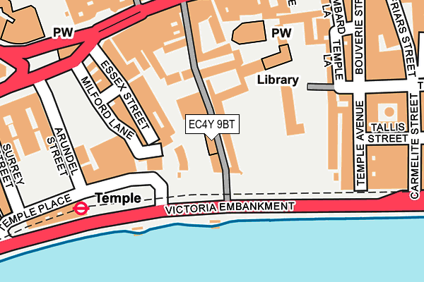 EC4Y 9BT map - OS OpenMap – Local (Ordnance Survey)