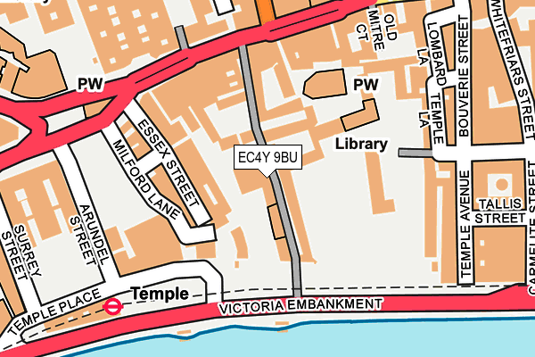 EC4Y 9BU map - OS OpenMap – Local (Ordnance Survey)