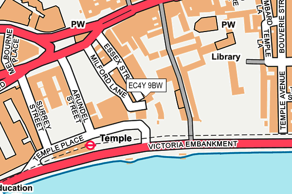 EC4Y 9BW map - OS OpenMap – Local (Ordnance Survey)