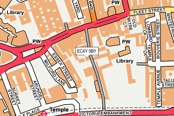 EC4Y 9BY map - OS OpenMap – Local (Ordnance Survey)