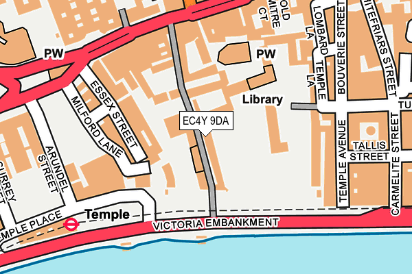 EC4Y 9DA map - OS OpenMap – Local (Ordnance Survey)