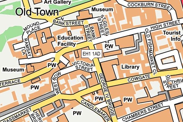 EH1 1AD map - OS OpenMap – Local (Ordnance Survey)